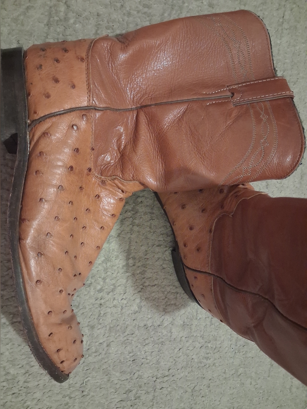 JUSTIN OSTRICH RODEO BOOTS. CLOSET CLEAR OUT! MAKE OFFER!!! - Picture 10 of 14